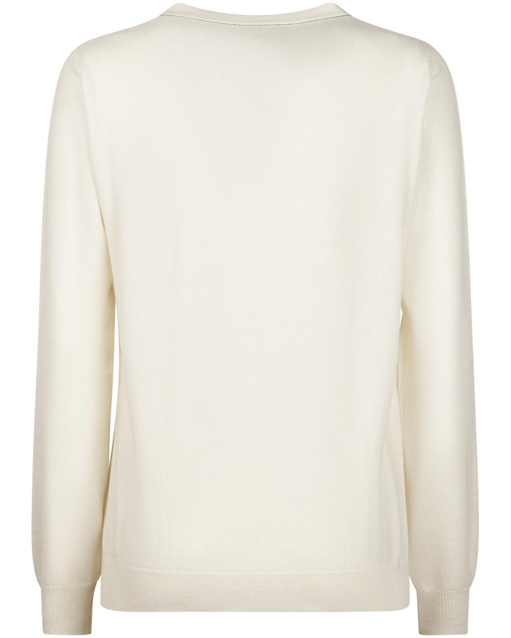 Brunello Cucinelli White Crewneck Knitted Jumper