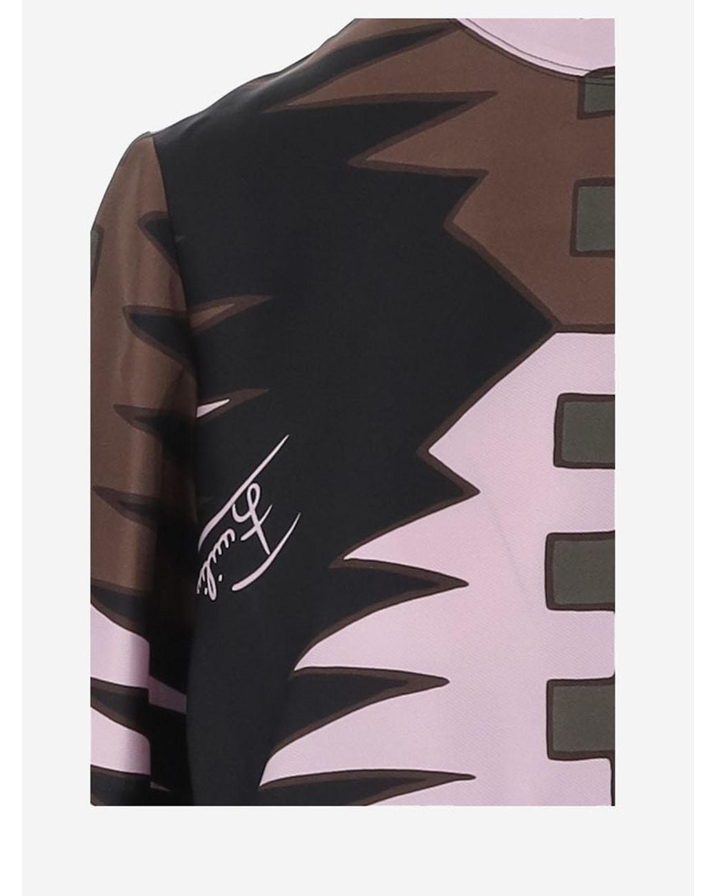Emilio Pucci Black Pucci Valdimontone Printed Silk T-Shirt