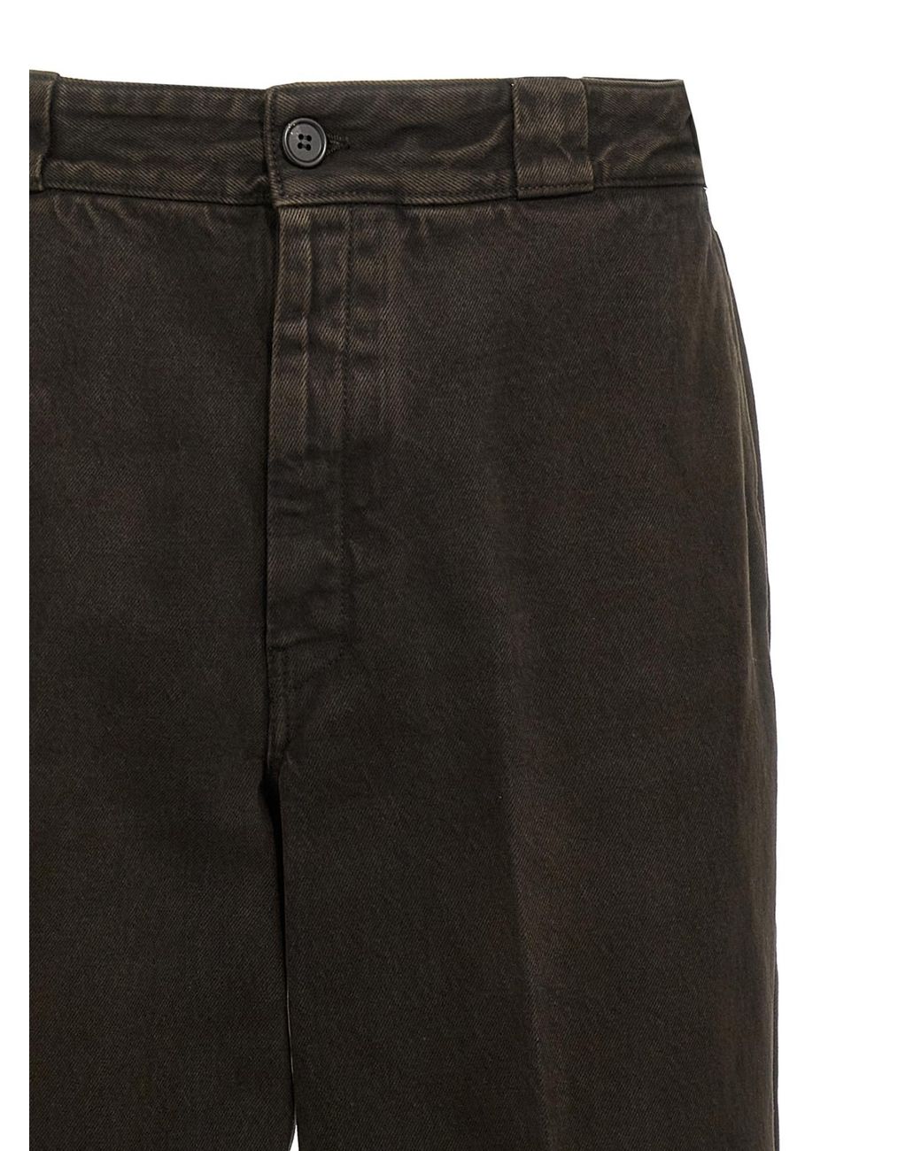 Prada Black Mid-Rise Loose-Fit Jeans for men