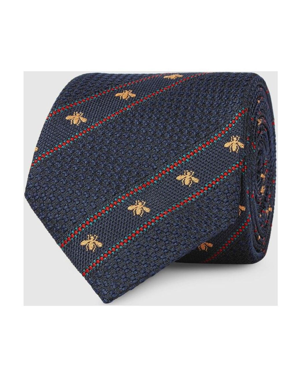 Gucci Blue Bee Motif Tie for men