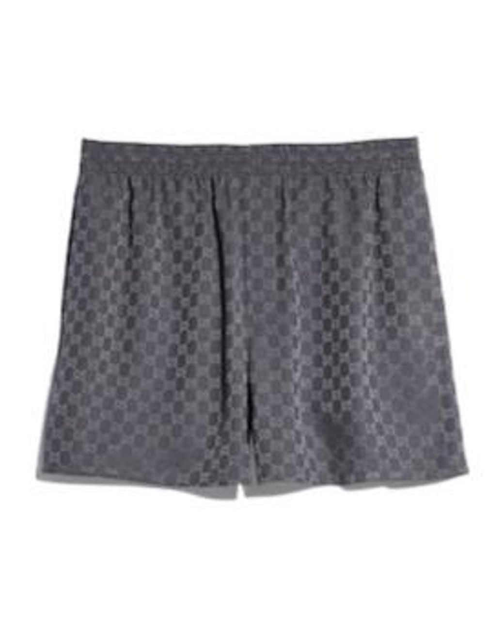 Gucci Gray Gg Silk Jacquard Shorts for men