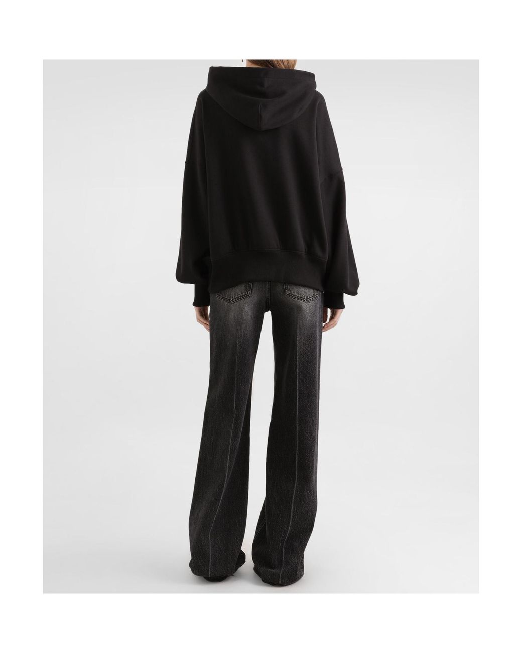 Dolce & Gabbana Black Long-Sleeve Hooded Sweatshirt