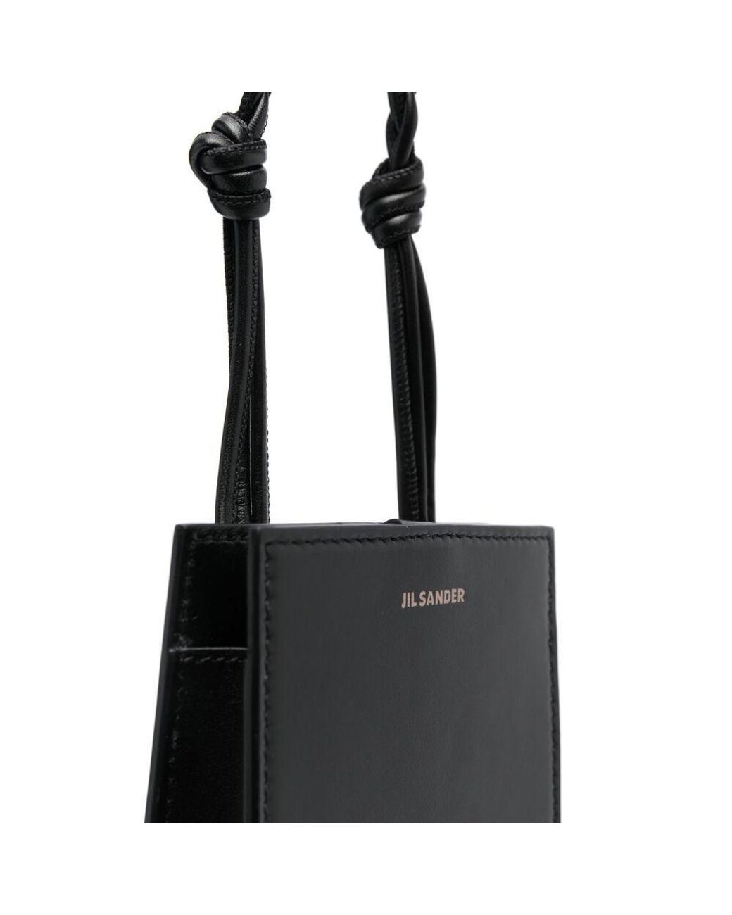 Jil Sander Black Logo Detailed Tangle Shoulder Bag