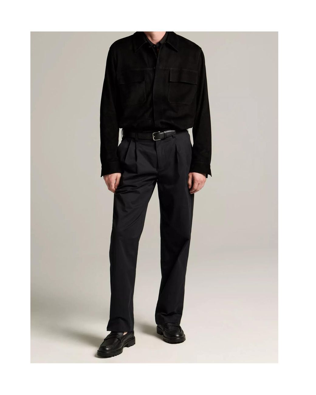 Vince Black Suede Shirt Jacket for men