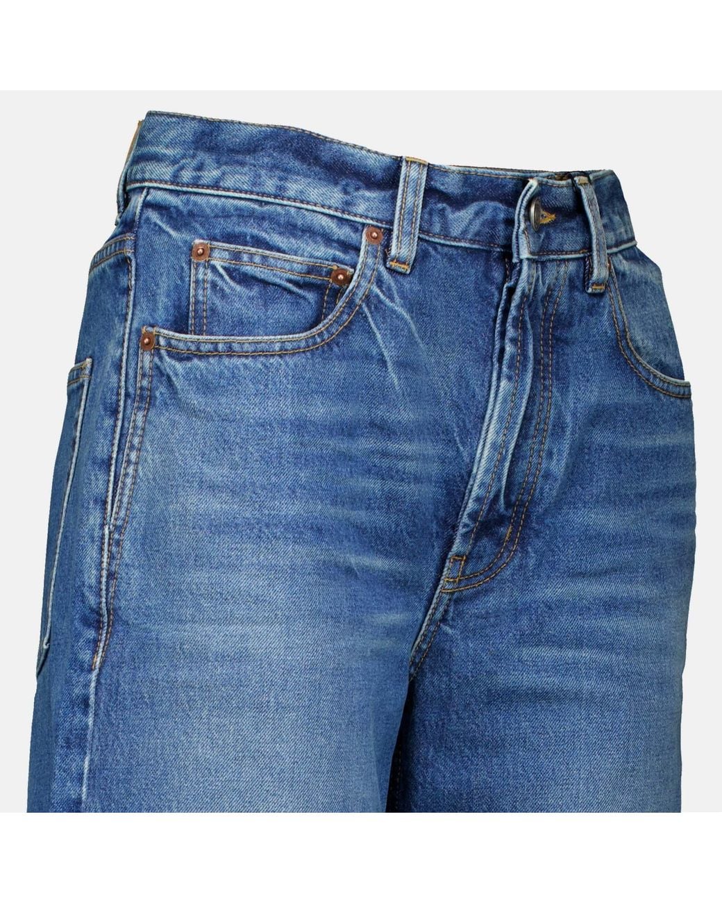 Saint Laurent Blue Jeans With Belt Loops