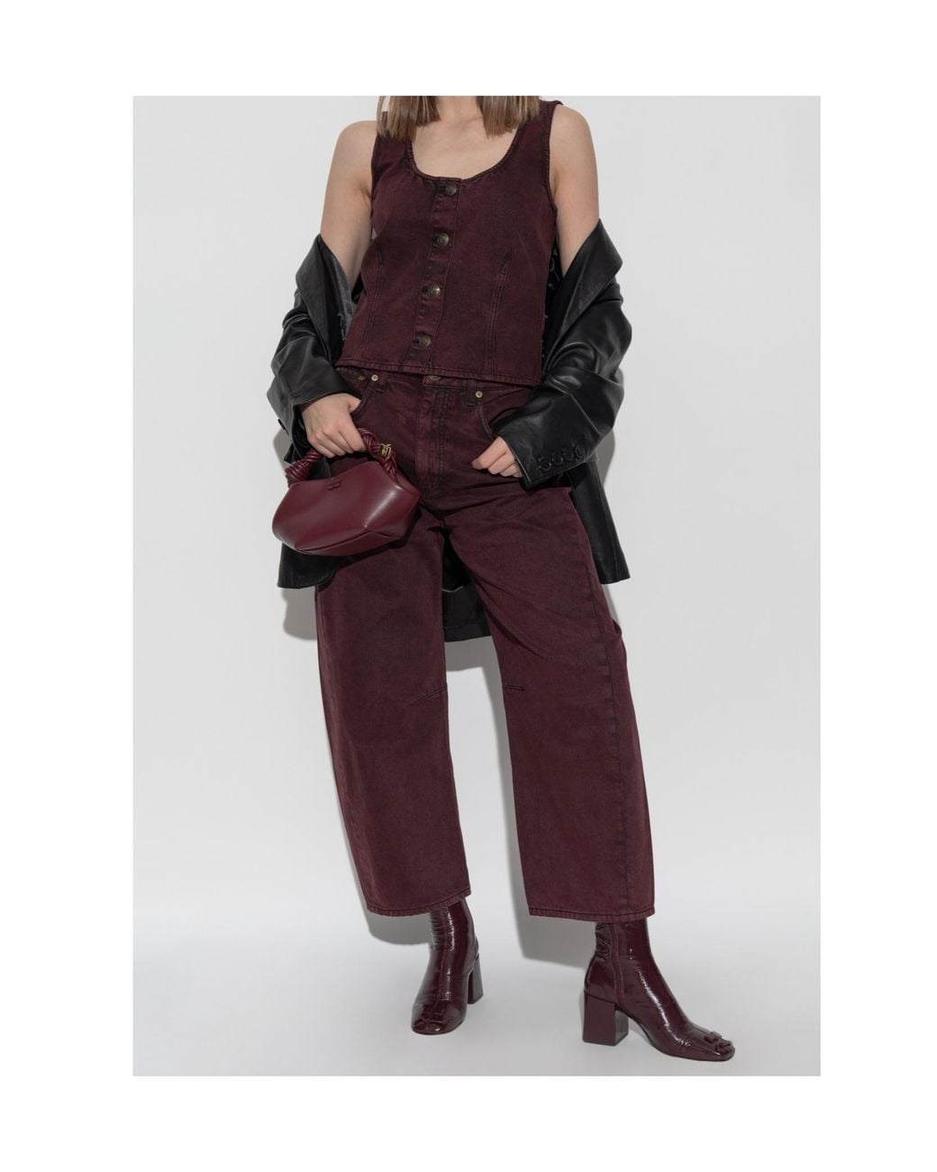 Rag & Bone Purple Wide Leg Jeans