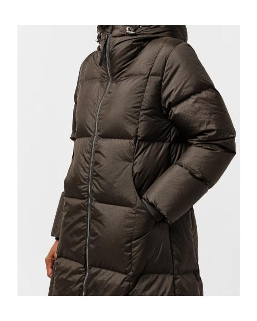 Varley Gray Long-Sleeved Long Cotton Coat