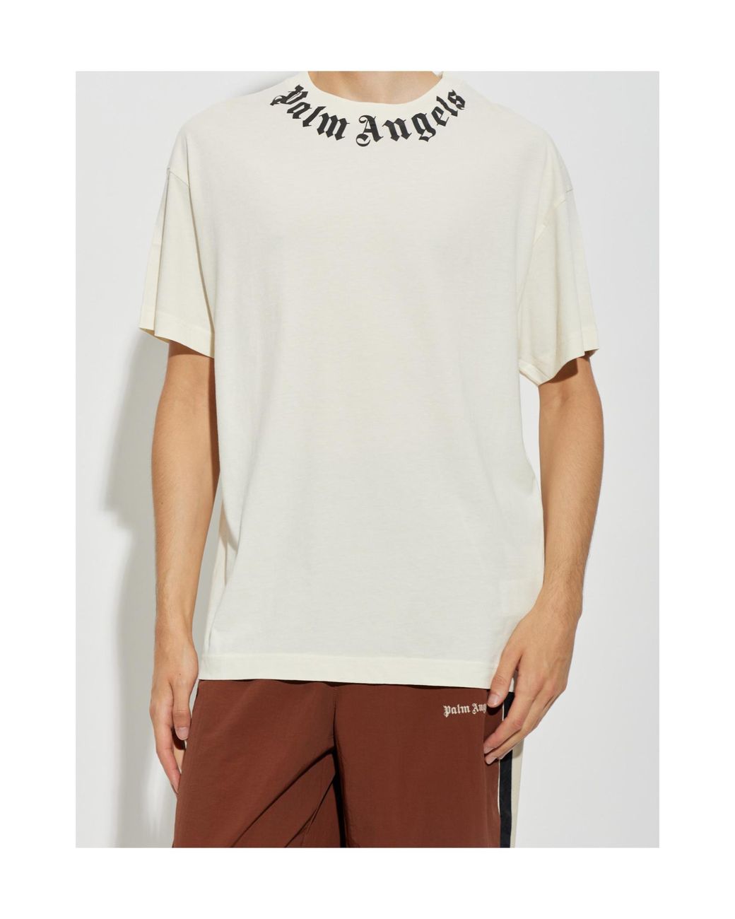 Palm Angels White Short-Sleeved T-Shirt for men