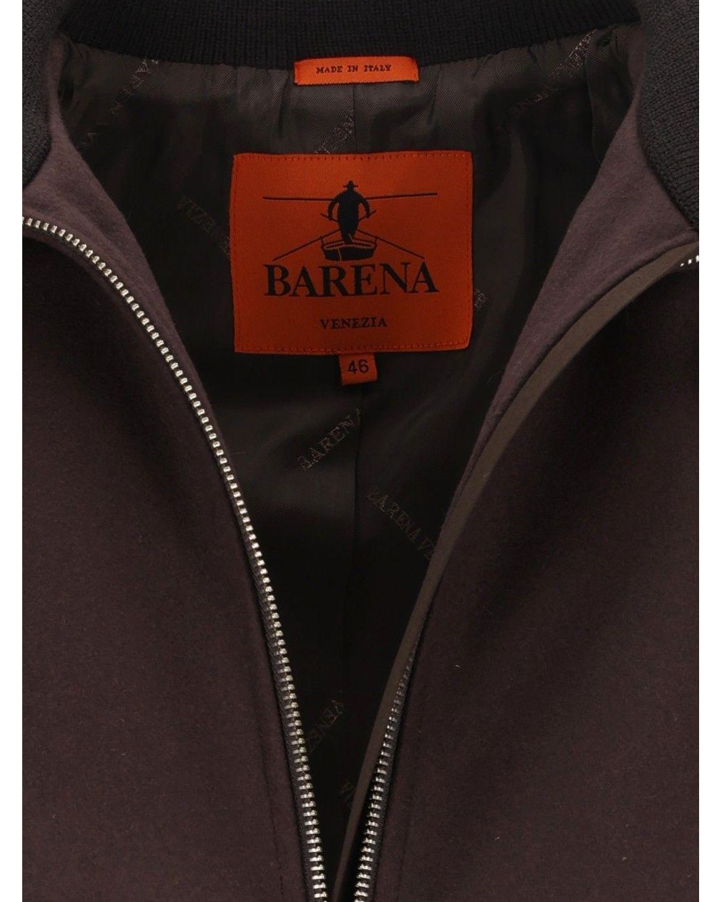 Barena Brown Bolser Zip Bomber Jacket for men