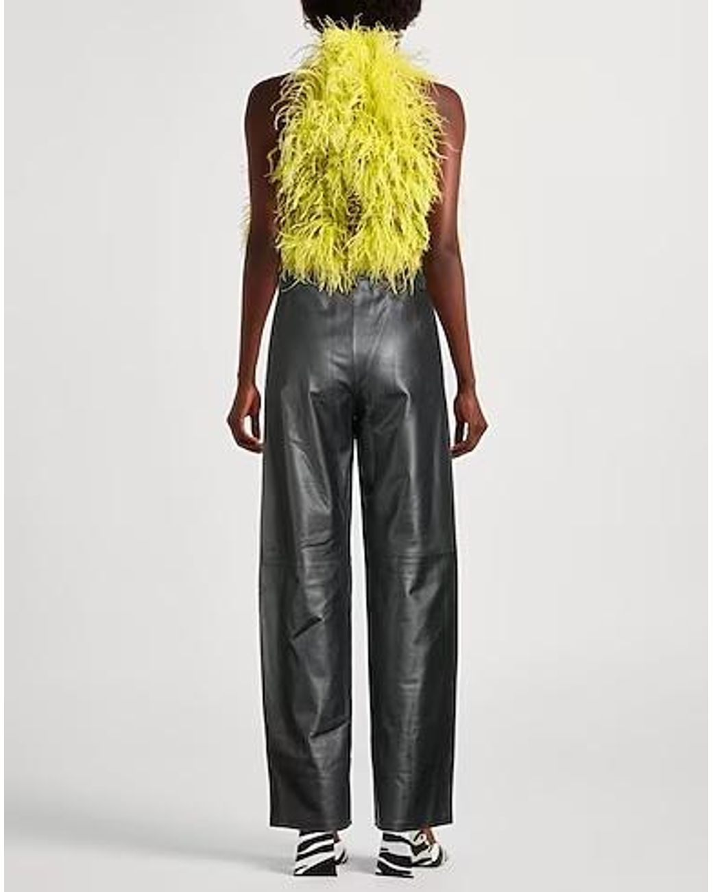 Max Mara Gray Minimal Straight-Leg Pants