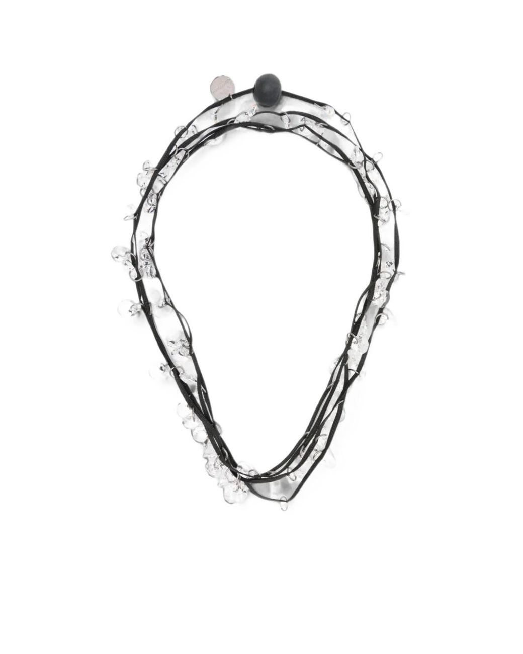 Maria Calderara Metallic Multi-Strand Crystal Necklace