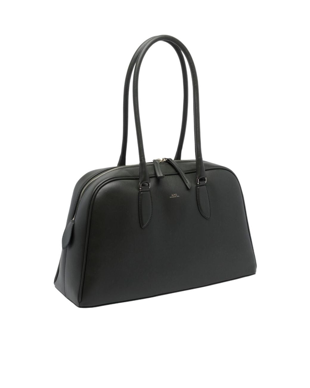 A.P.C. Black Paloma Logo-Print Leather Shoulder Bag
