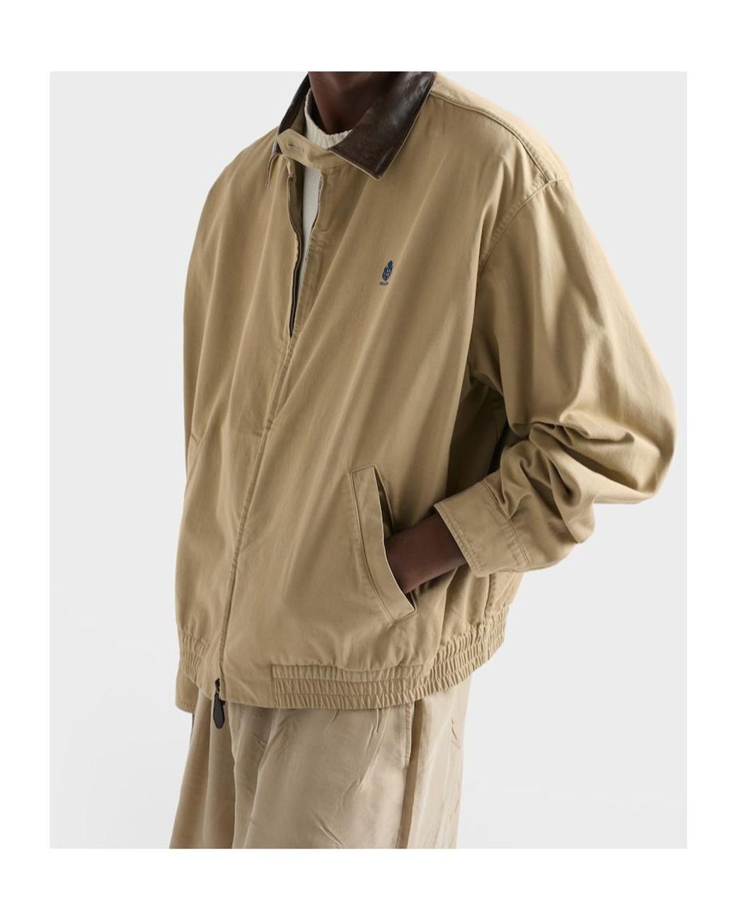 Prada Natural Cotton Bomber Jacket for men