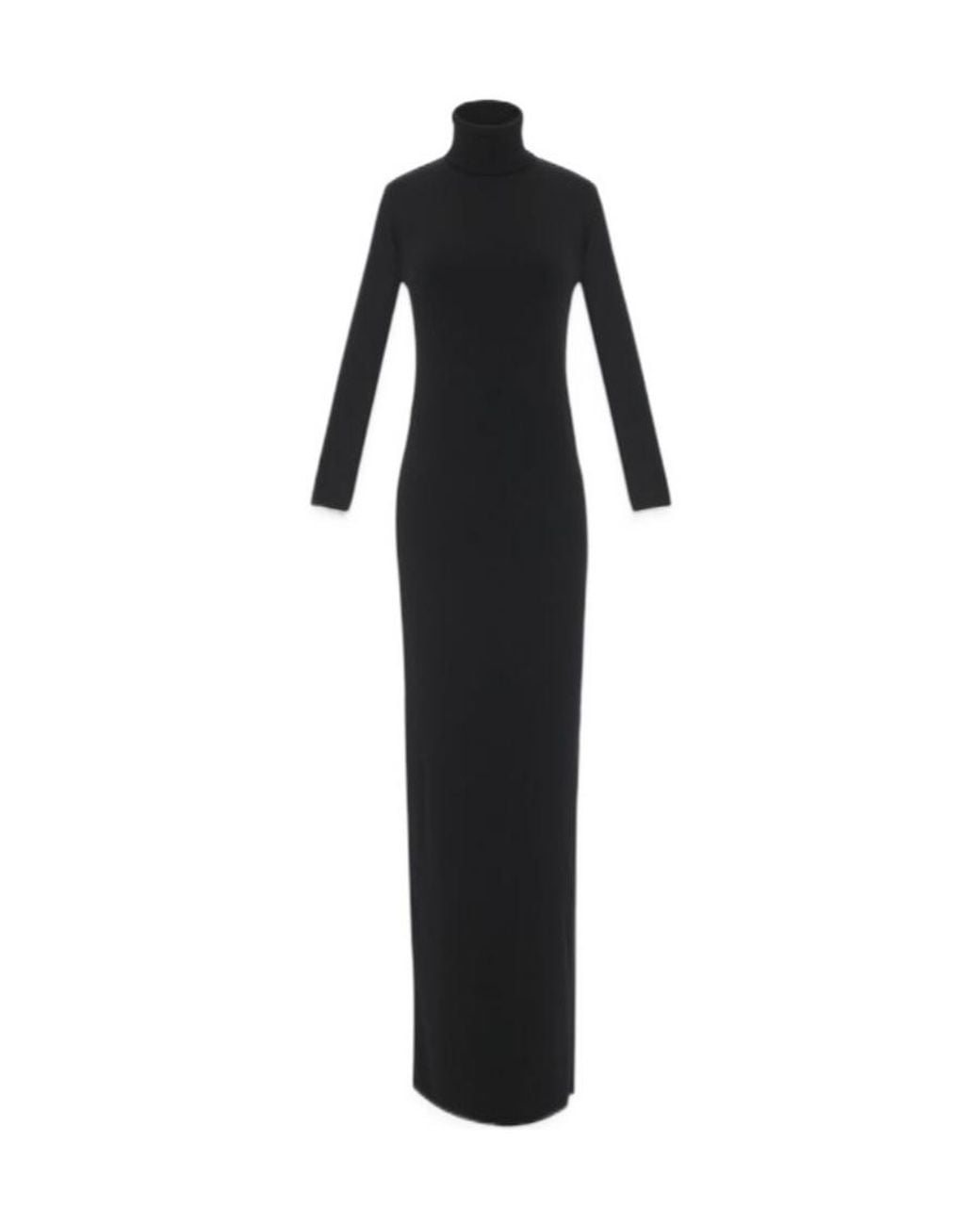 Saint Laurent Black Long Turtleneck Dress