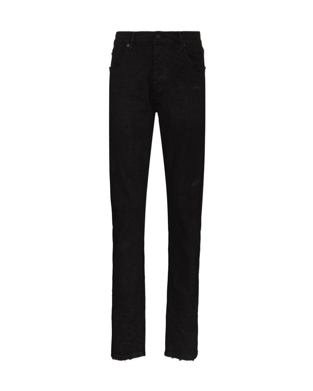 Purple Brand Black Belt-Loop Jeans for men