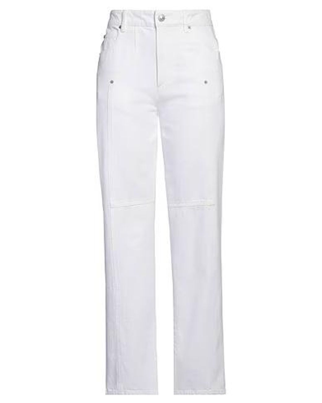 Isabel Marant White High-Waisted Straight-Leg Jeans