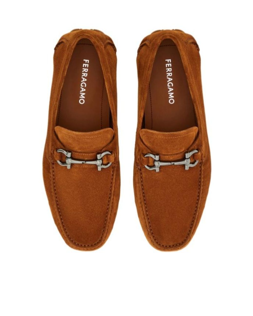 Ferragamo Brown Gancini Driver Ornament for men