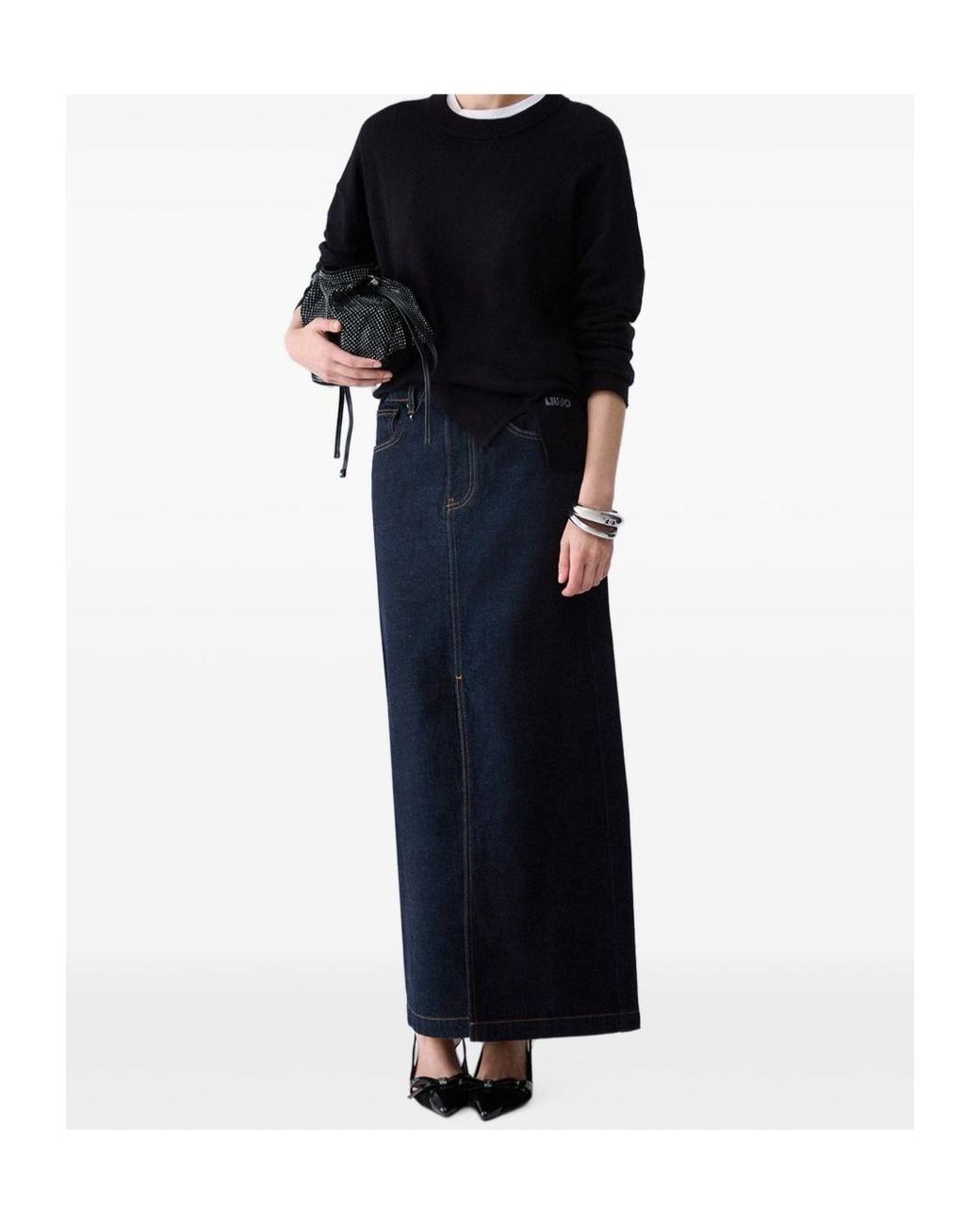 Liu Jo Blue Wool-Blend Sweater