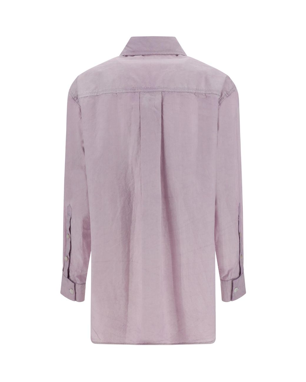 Quira Purple Oversized Shirt With Buttoned Cuffs