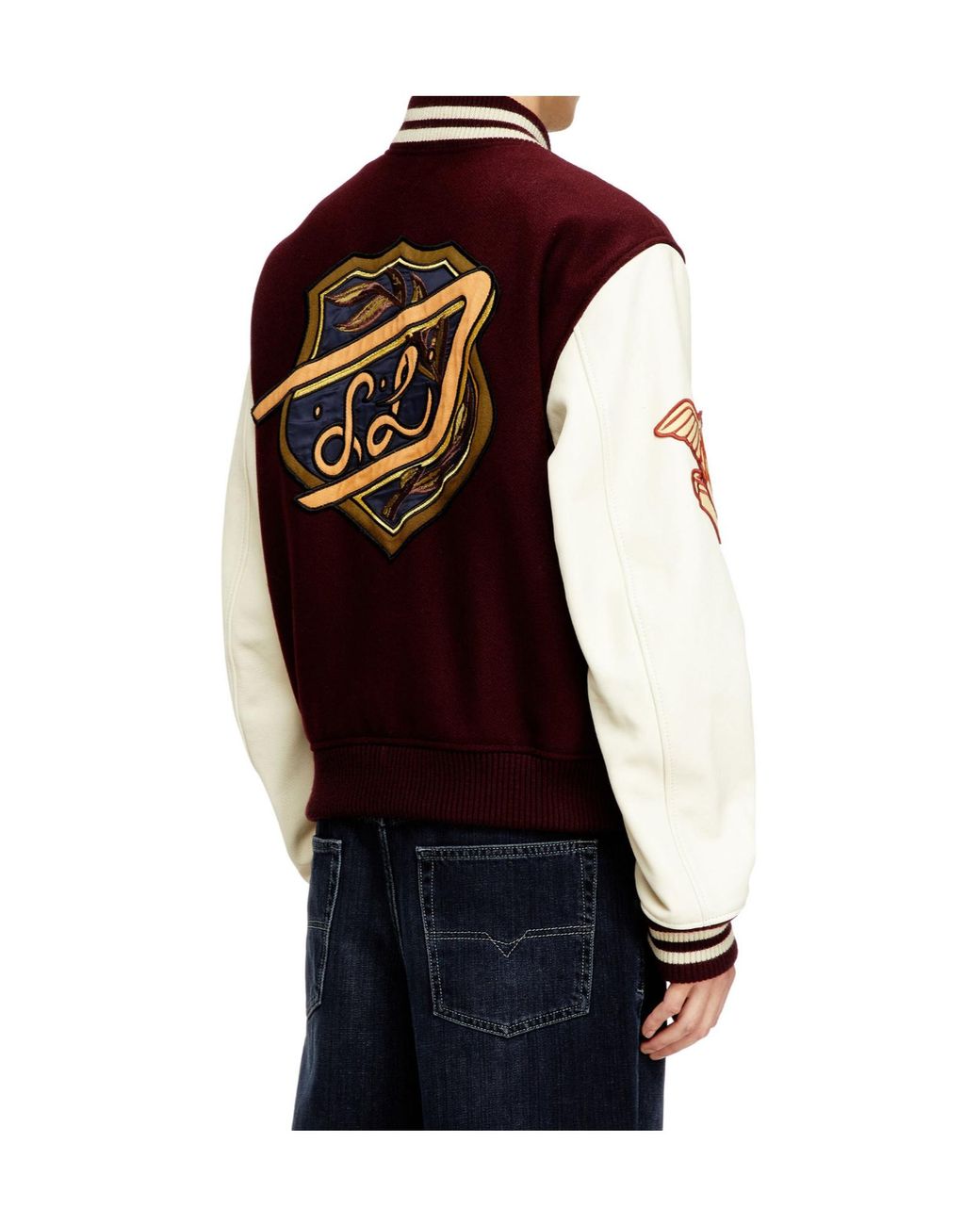 DIESEL Red L-Arry-Cp Patches-Embroideries Jacket for men