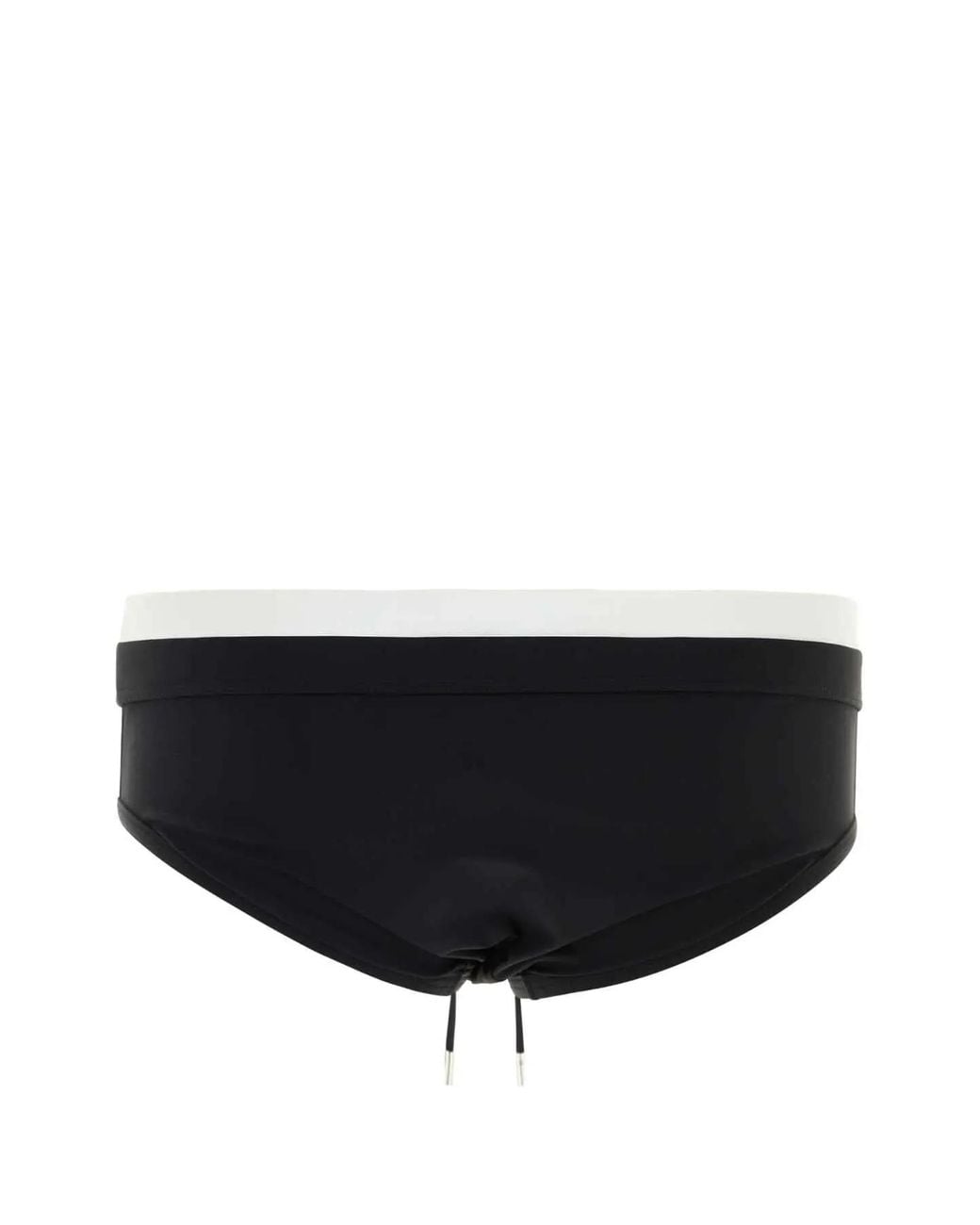 Dolce & Gabbana Black Logo Patch Swim Briefs for men