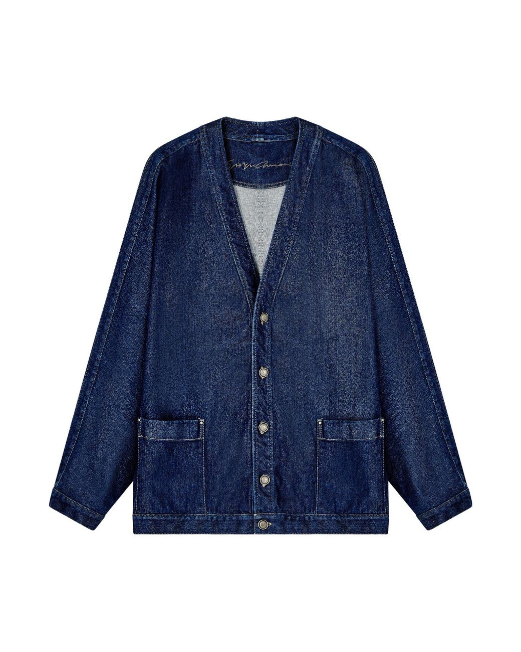 Giorgio Armani Blue Front-Pocket Denim Jacket