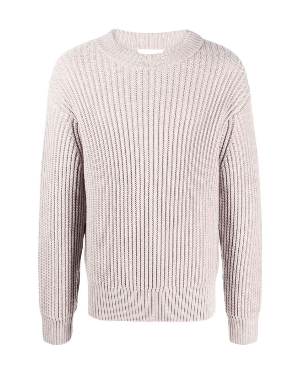 AMI Multicolor Ribbed-Knit Crew-Neck Jumper for men