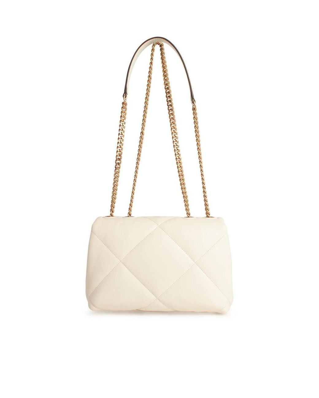 Tory Burch Natural Small Kira Diamond Quilt Convertible Shoulder Bag