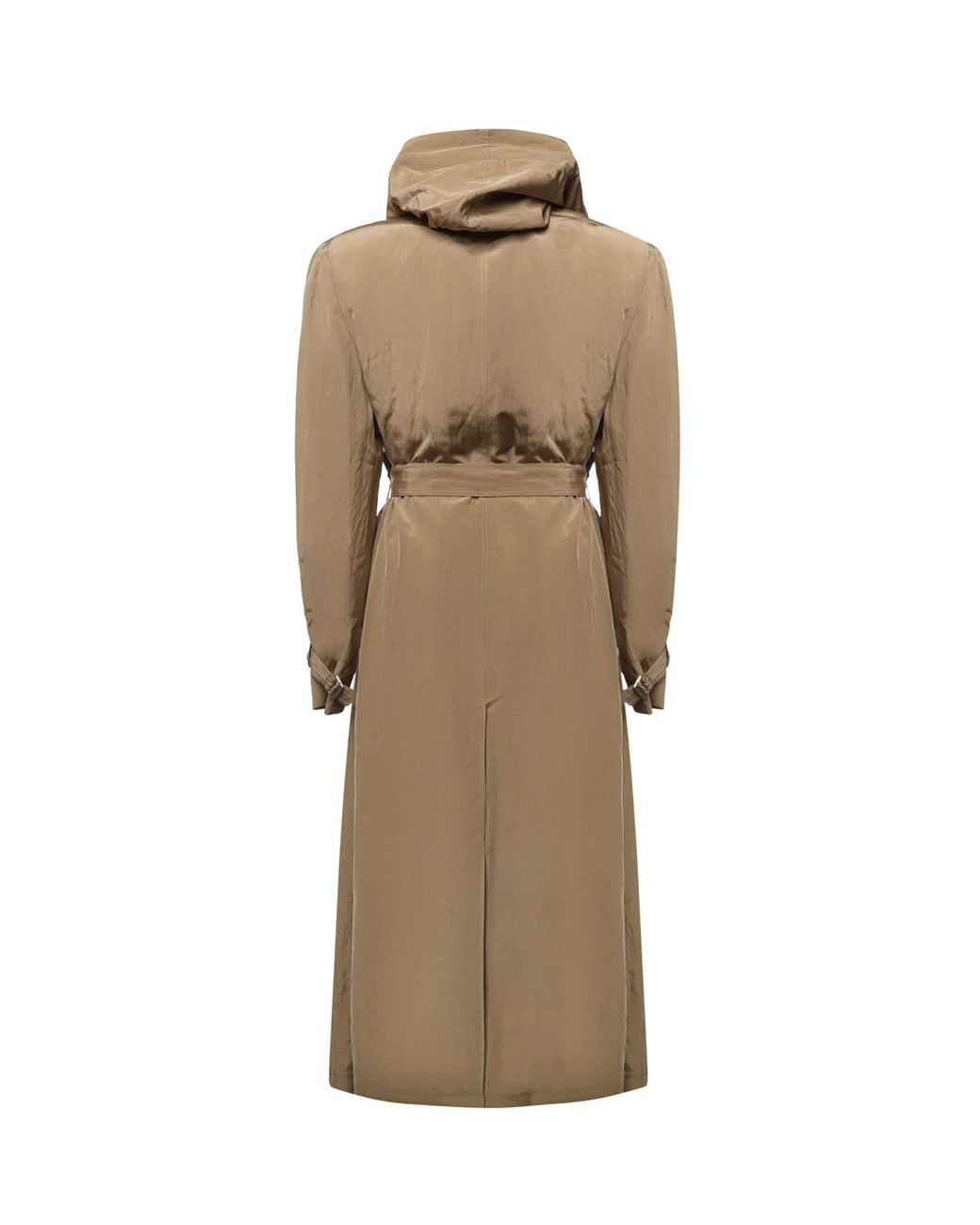 Magda Butrym Natural Belted Hooded Coat