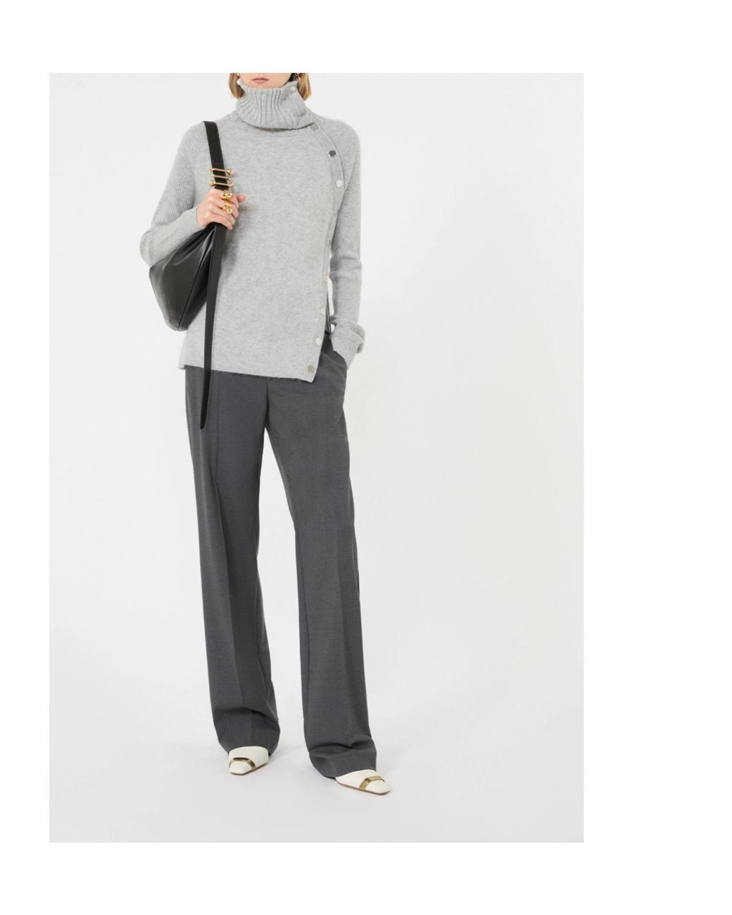 Sportmax Gray Spxboa Roll-Neck Jumper