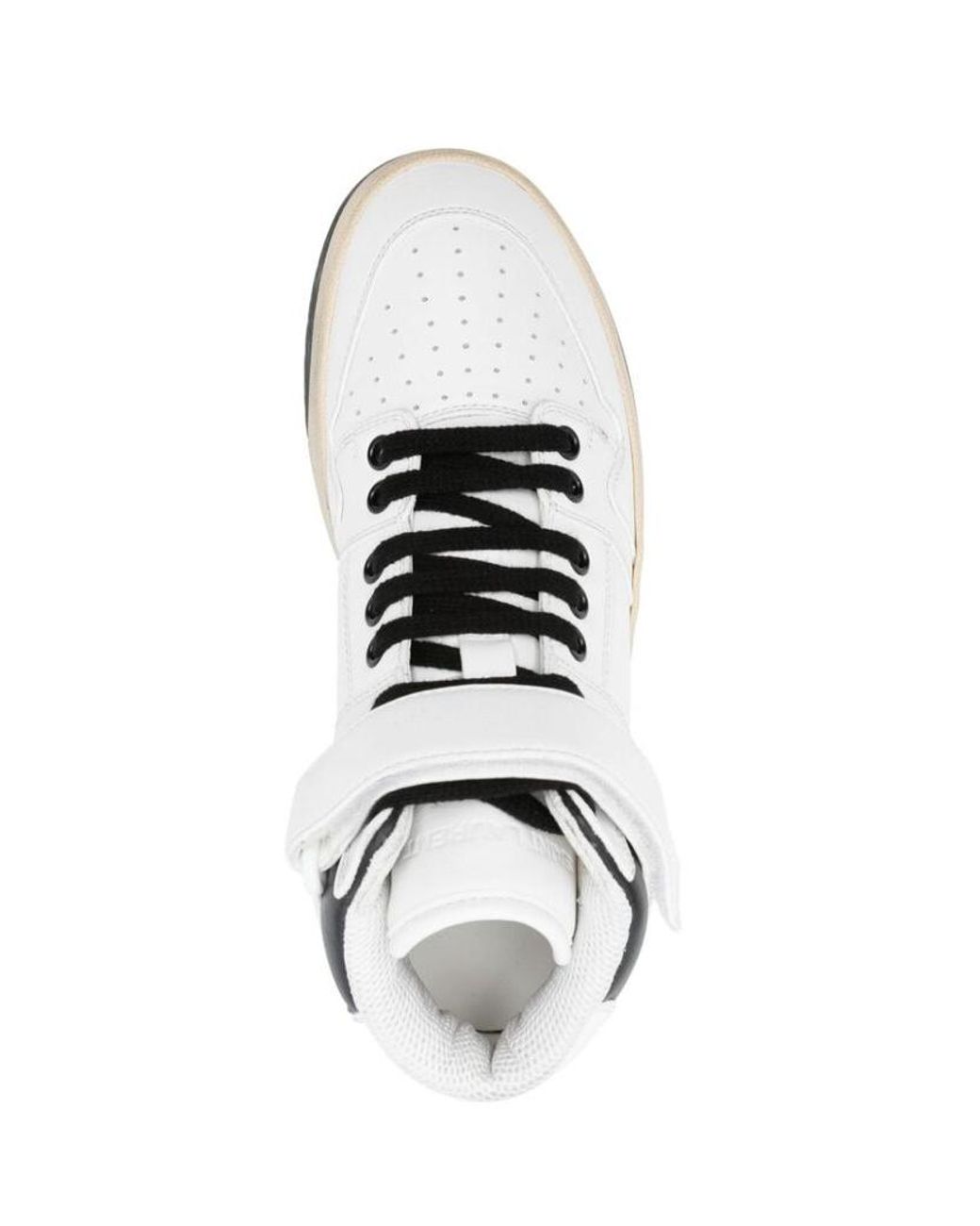 Saint Laurent White Lax Mid Top Sneaker