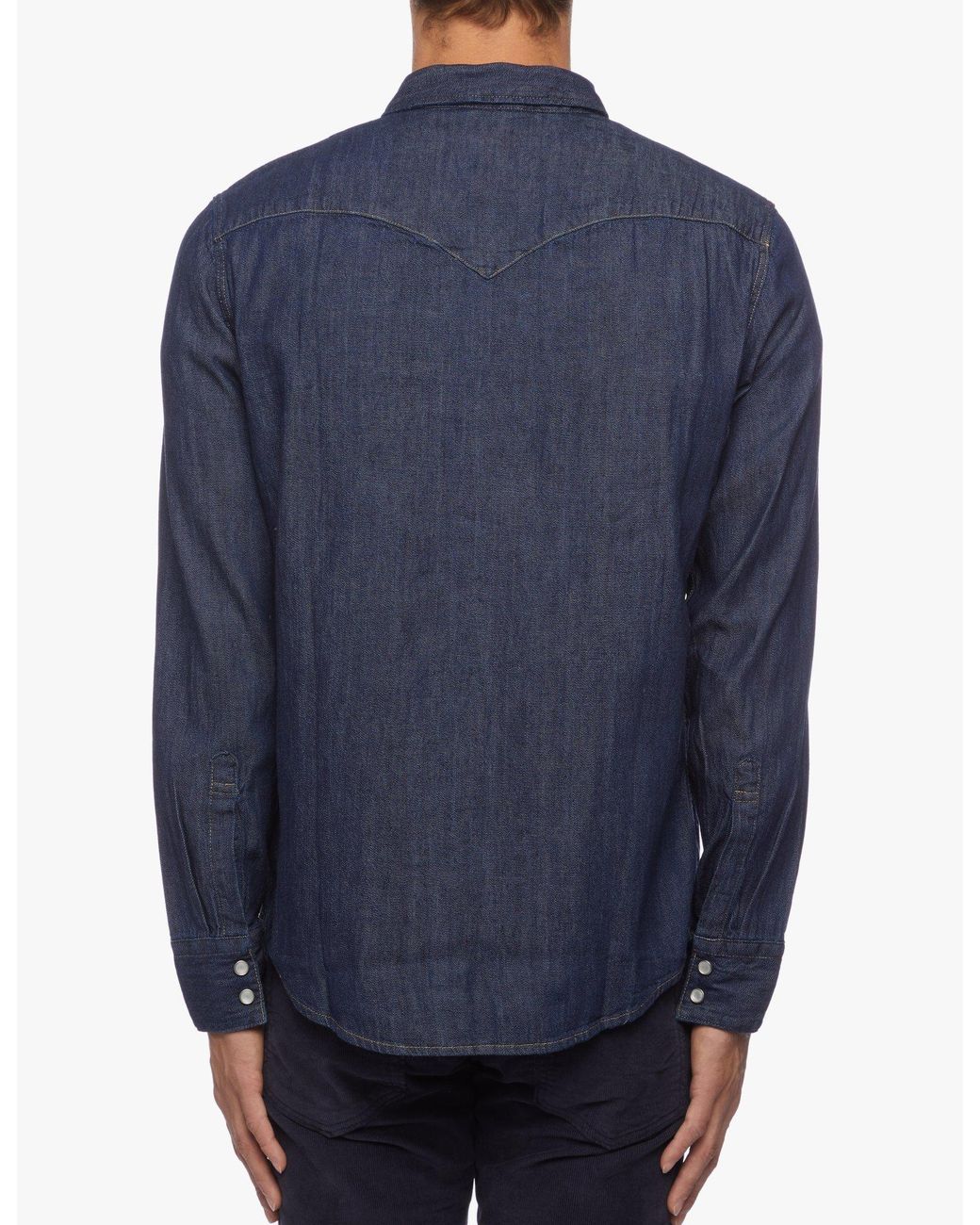 Levi's Blue Barstow Denim Western Shirt for men