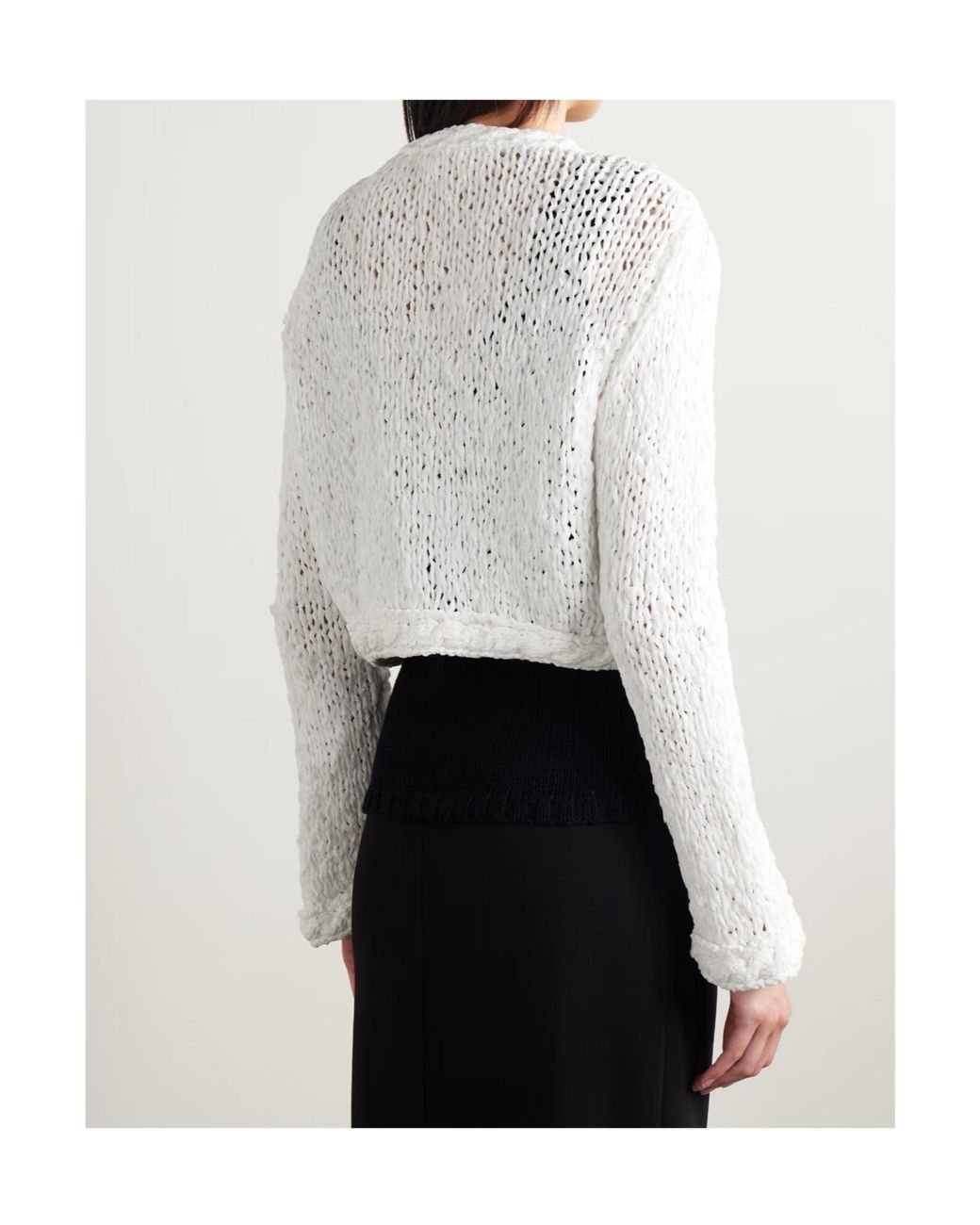 Khaite White Long-Sleeved Cardigan