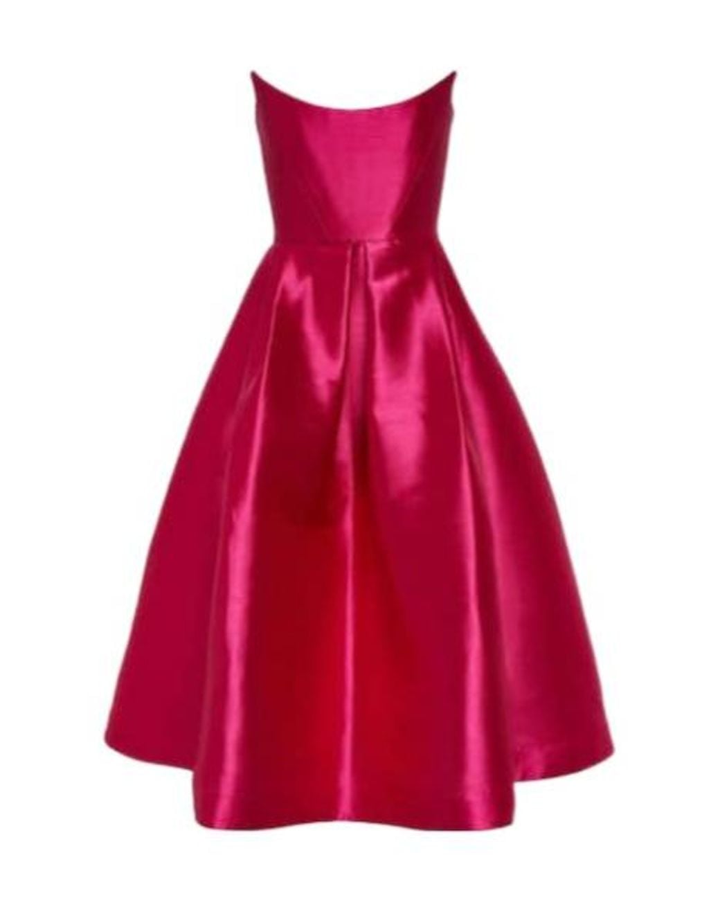 Alex Perry Red Strapless Midi Dress