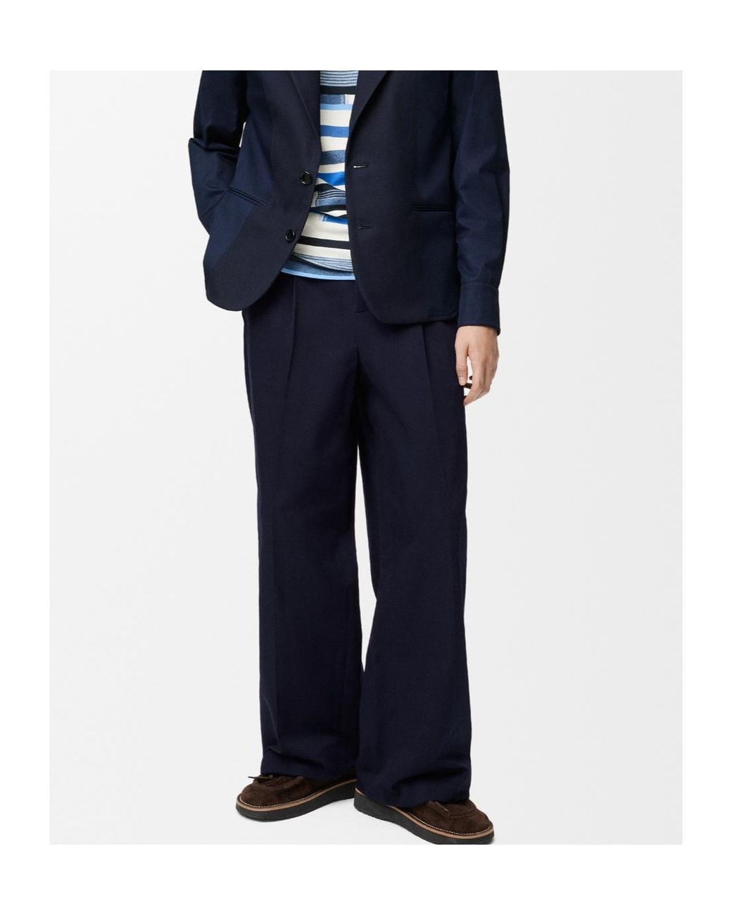 Loewe Blue Wide-Leg Trousers for men