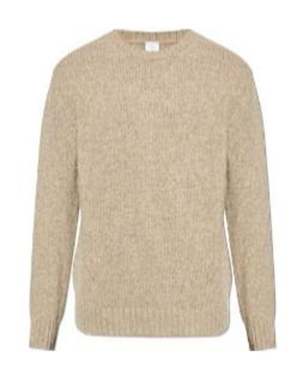 Eleventy Brown Ribbed-Knit Crewneck Jumper for men
