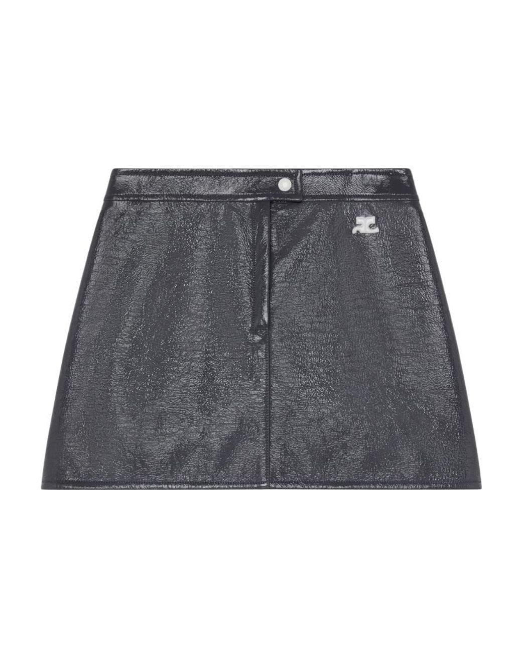 Courreges Gray Courrèges Vinyl Mini Skirt