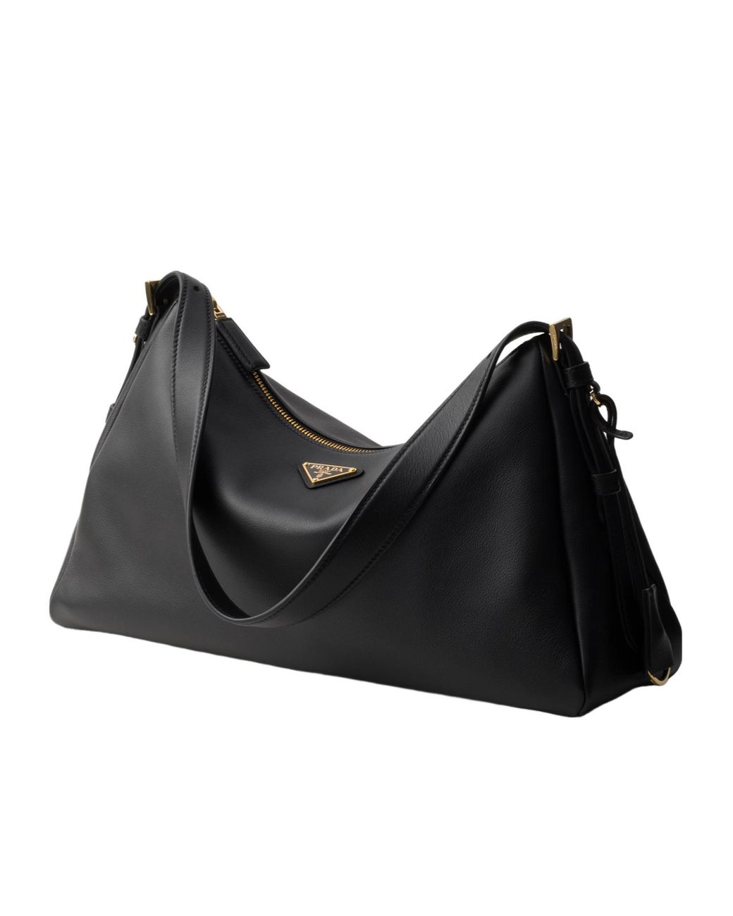 Prada Black Aimée Zipped Large Shoulder Bag
