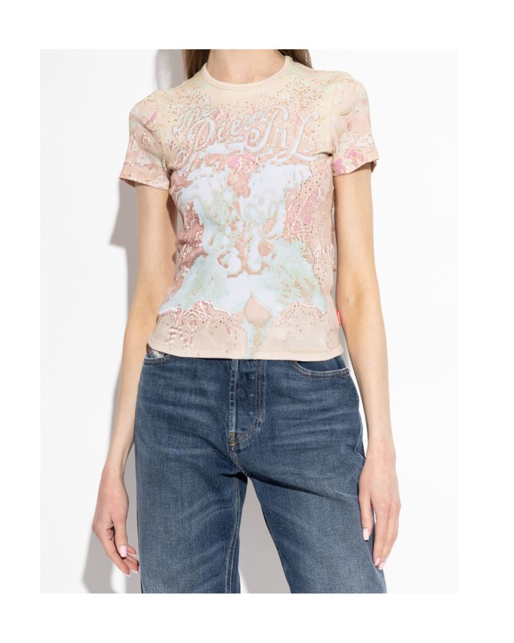 DIESEL White T-Bril T-Shirt