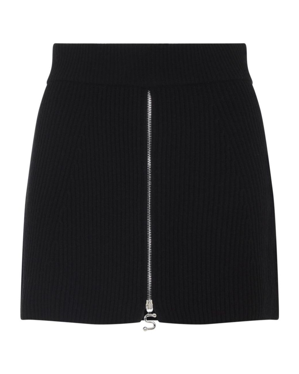 Sportmax Black Refolo Knitted Mini Skirt