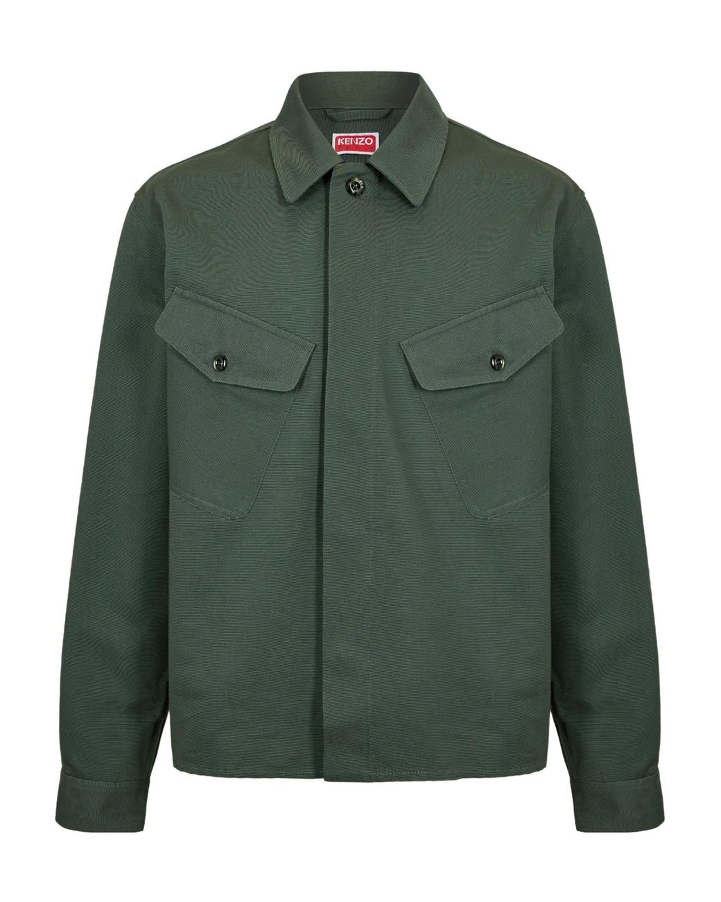 KENZO Green Shirt Jacket for men