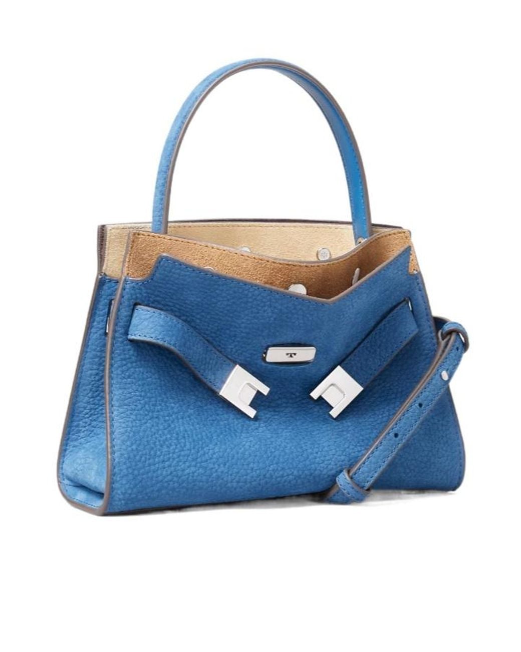 Tory Burch Blue Lee Radziwill Tote Bag