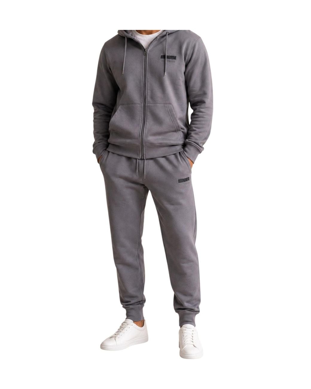 EA7 Gray Logo Tracksuit for men