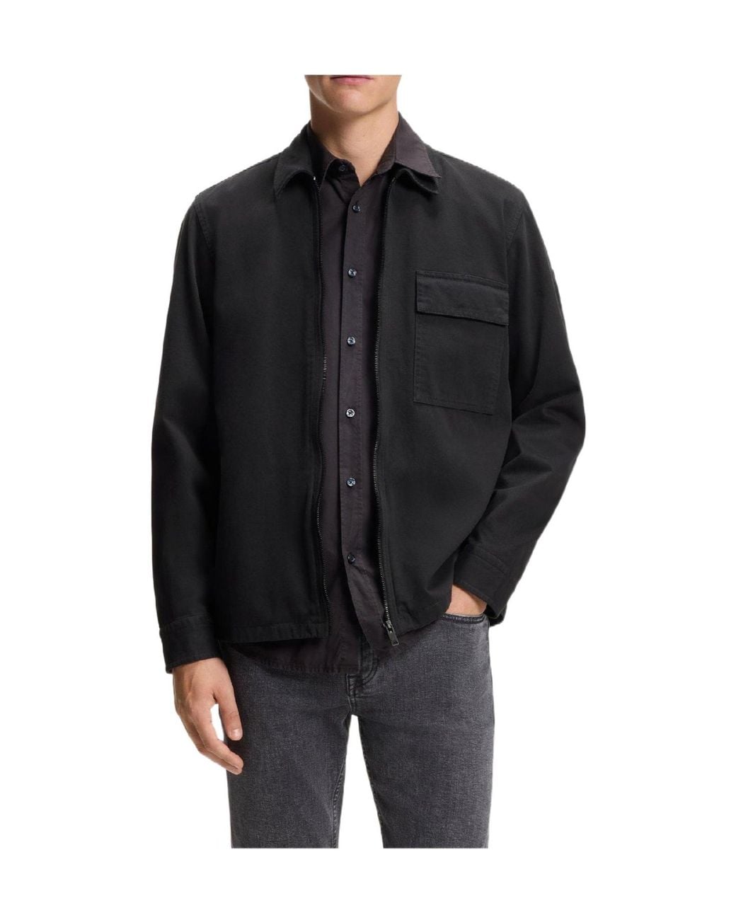 Boss Black Full-Zip Shirt Jacket for men