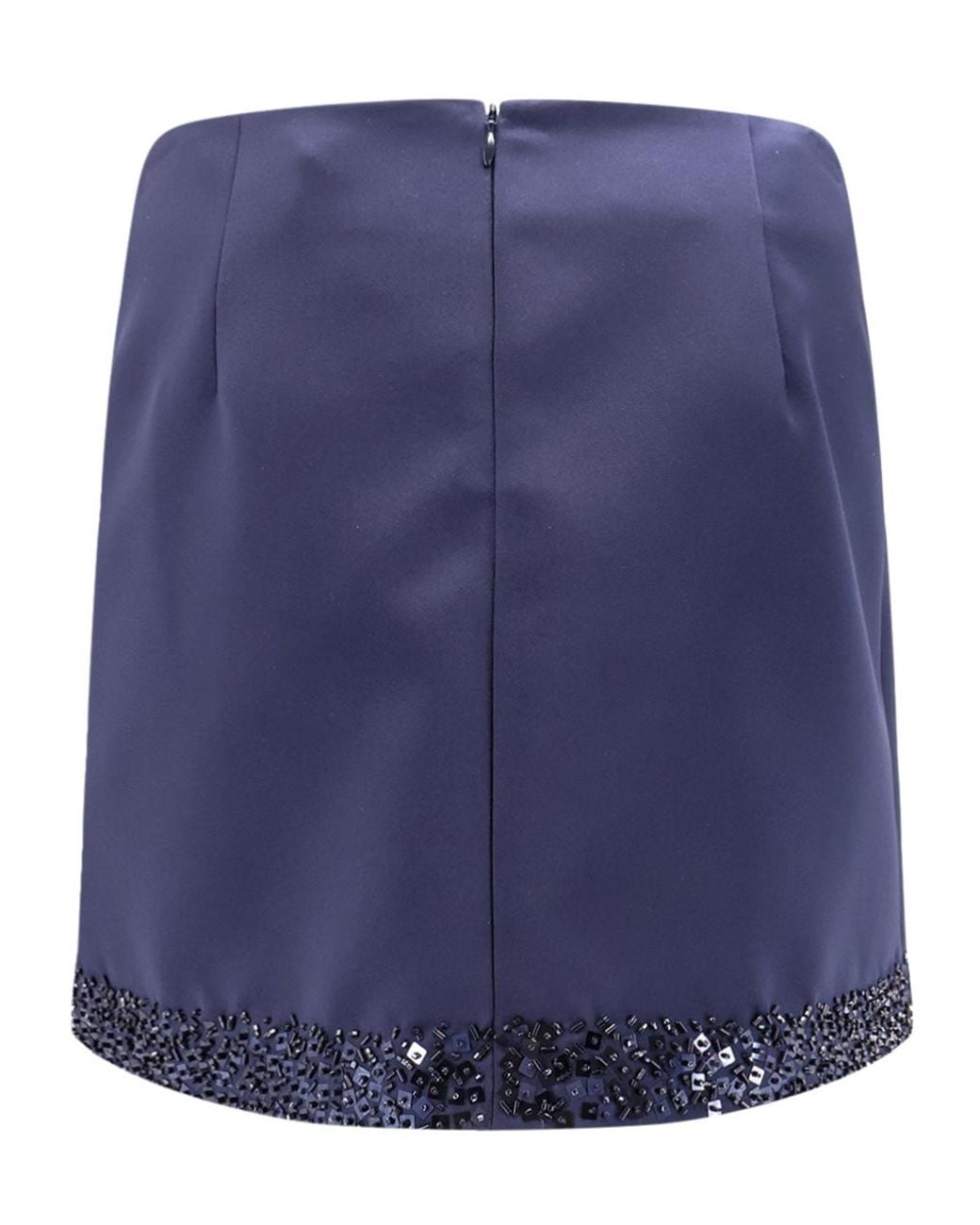 Semicouture Blue Embellished Mini Skirt
