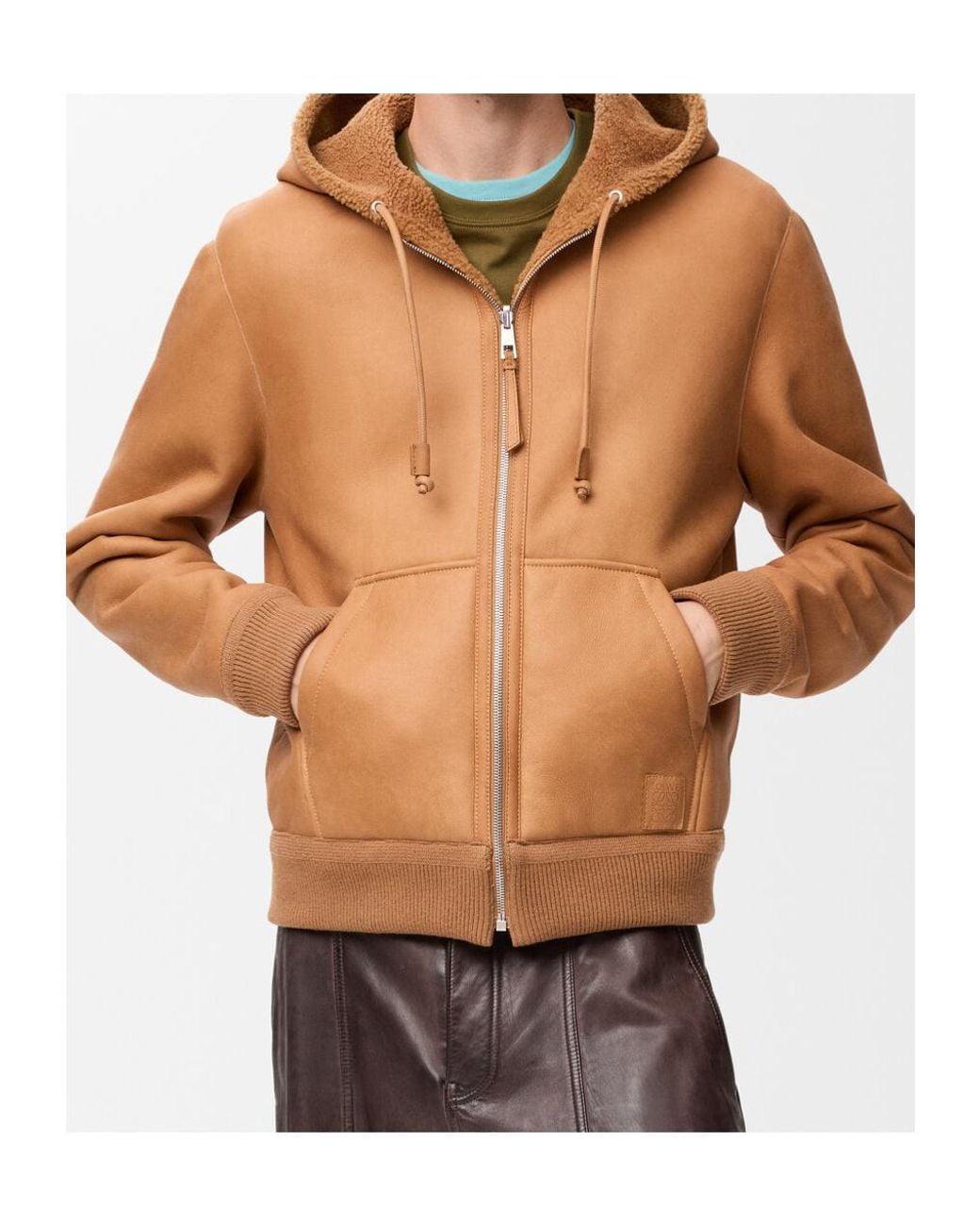 Loewe Natural Hooded Reversible Leather Jacket for men