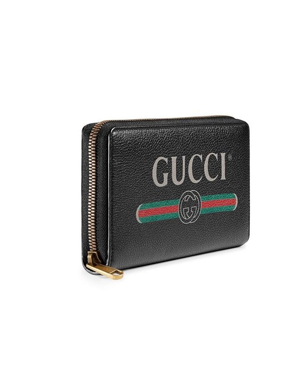 Gucci Black Logo Zip Around Wallet for men