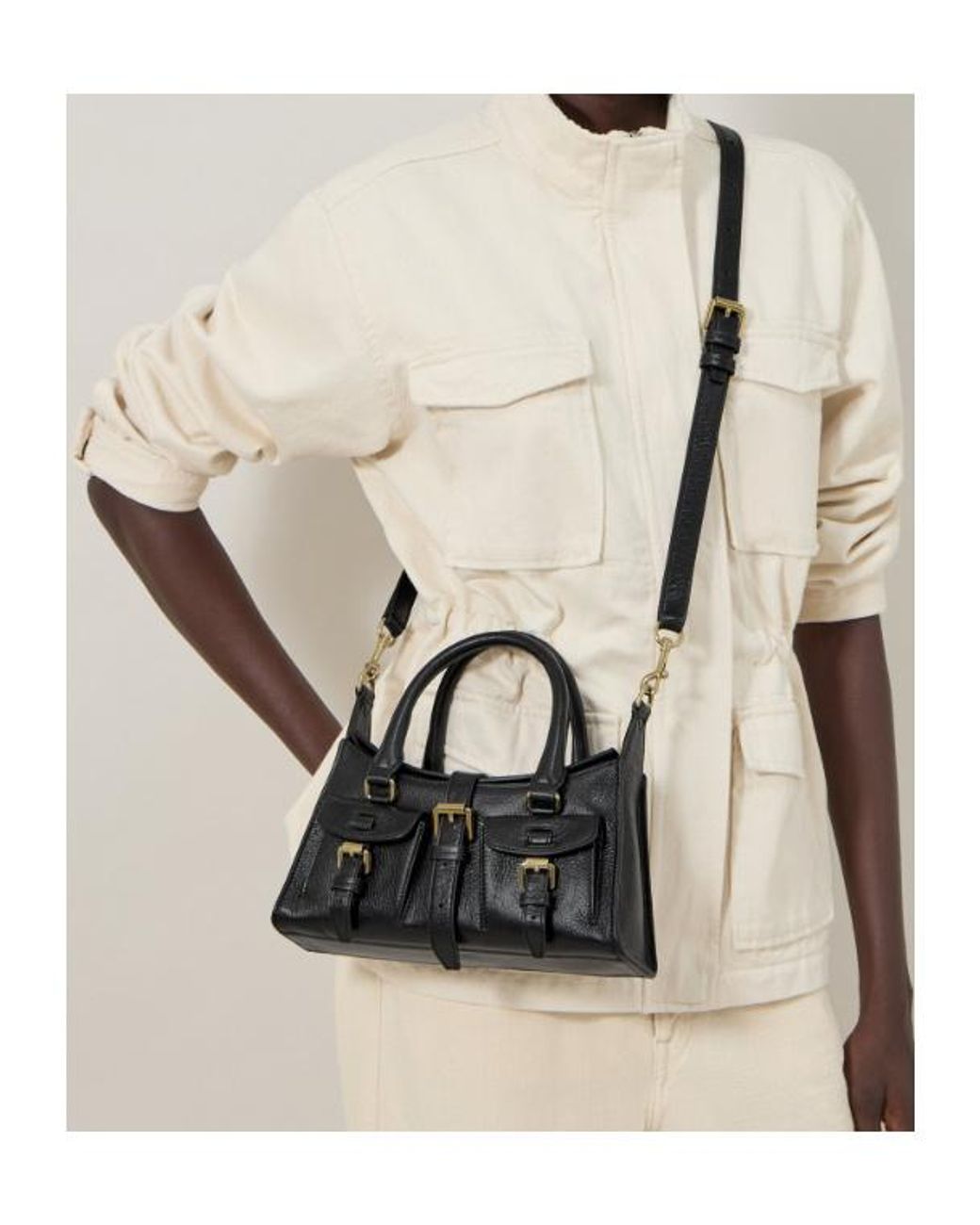 Mulberry Black Mini Roxanne Tote Bag
