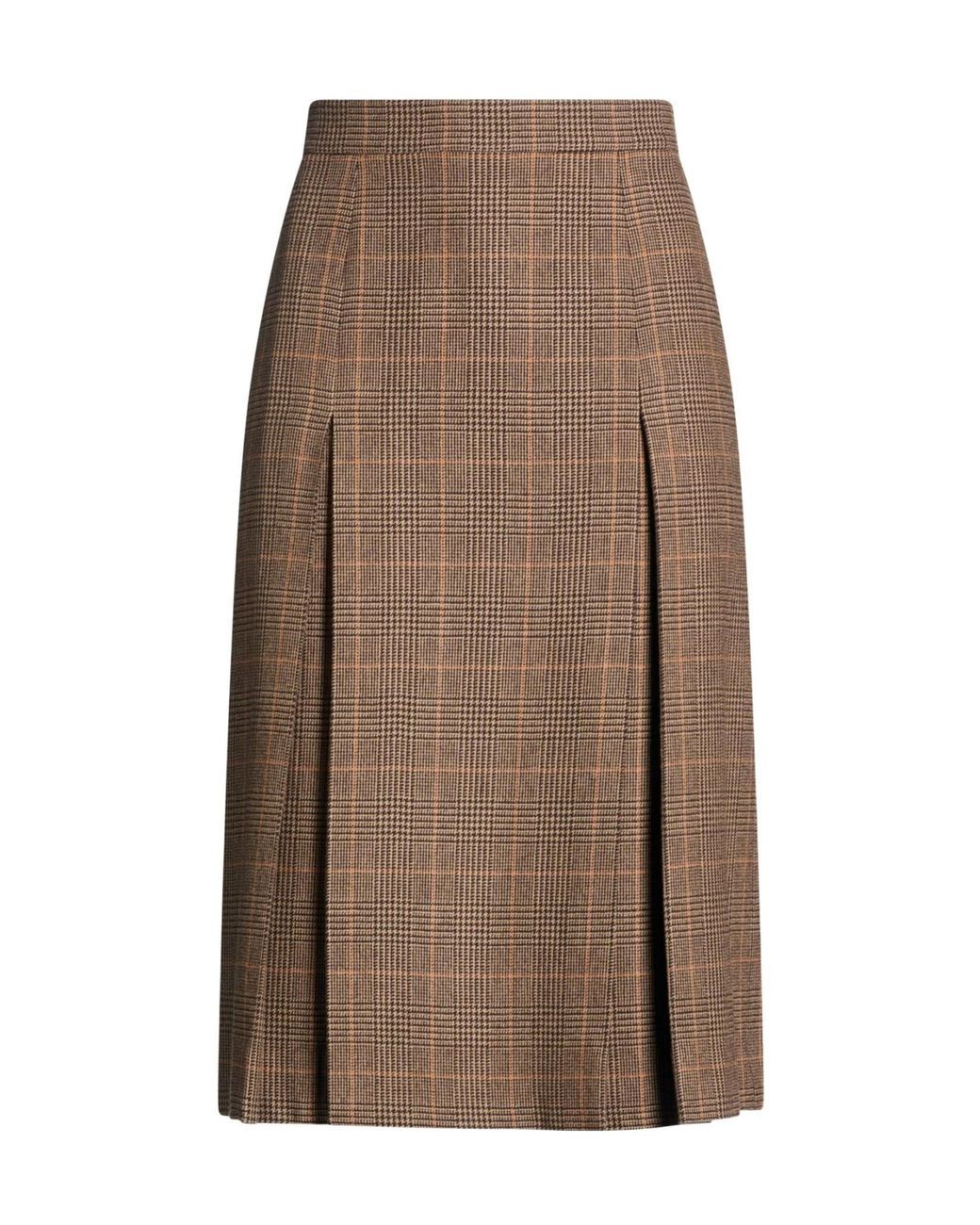 Saint Laurent Brown Midi Skirts