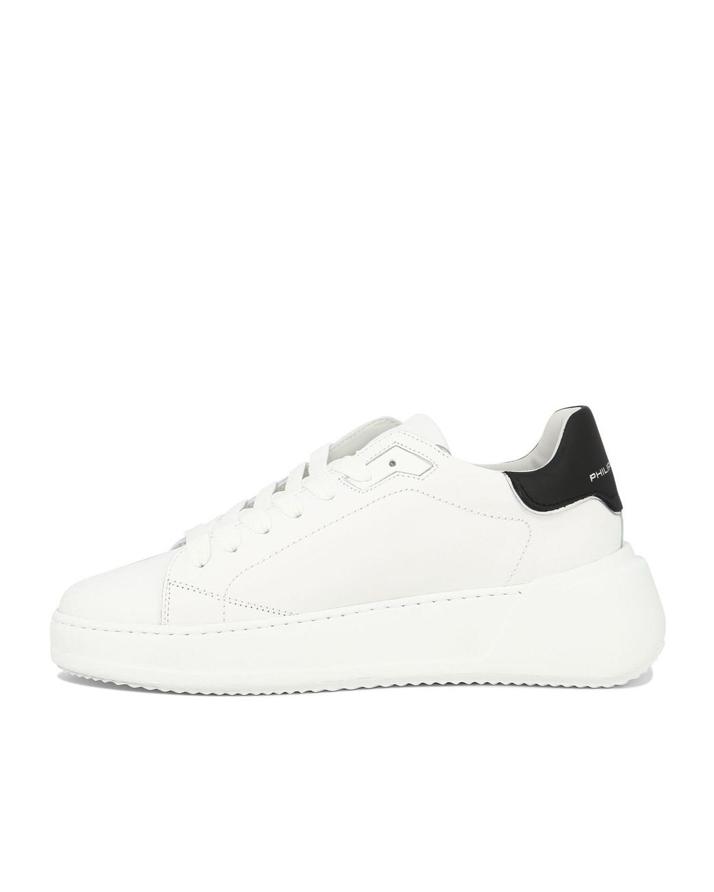 Philippe Model White Tres Temple Lace-Up Sneakers